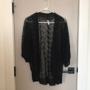 Xhileration (Target) Black Lace Kimono